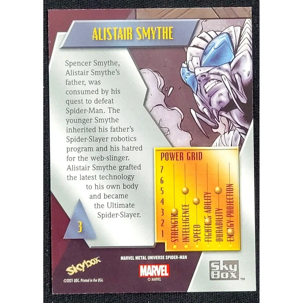 2022 UPPER DECK MARVEL METAL UNIVERSE SPIDER-MAN ALISTAIR SMYTHE NEON‎ BLUE